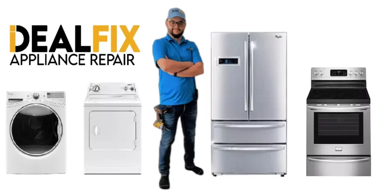 Appliance repair technician with appliances